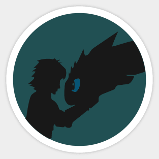 toothless and hiccup how to train your dragon Sticker